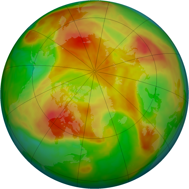 Arctic ozone map for 25 April 2009